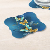 Goudvlinder Kartonnen Onderzetters (Gekanteld)