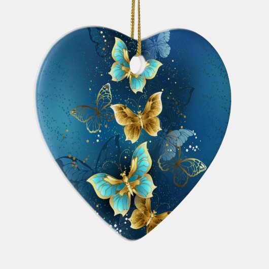 Goudvlinder Keramisch Ornament (Rechts)