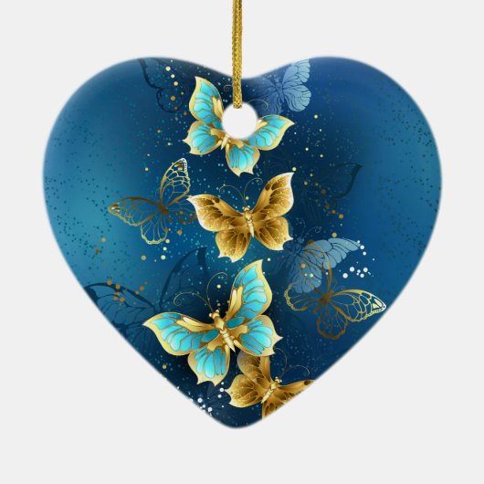 Goudvlinder Keramisch Ornament (Achterkant)