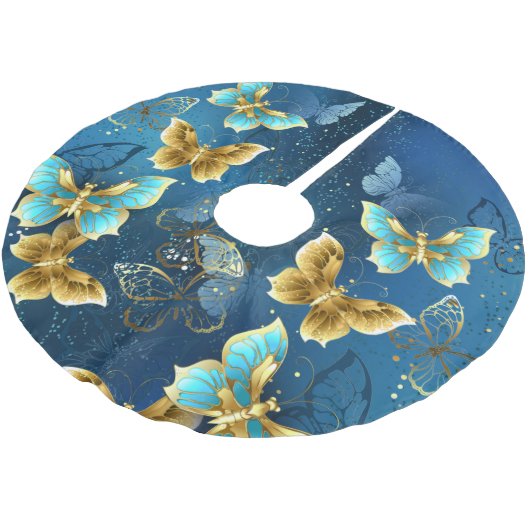 Goudvlinder Kerstboom Rok (Gekanteld)