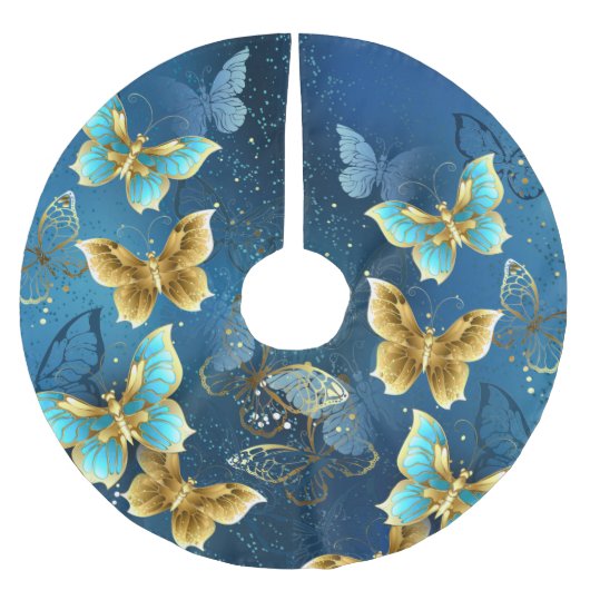 Goudvlinder Kerstboom Rok (Voorkant)