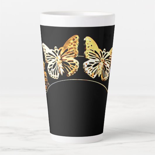 Goudvlinder Latte Mok (Voorkant)