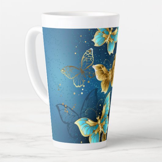 Goudvlinder Latte Mok (Linkerhoek)