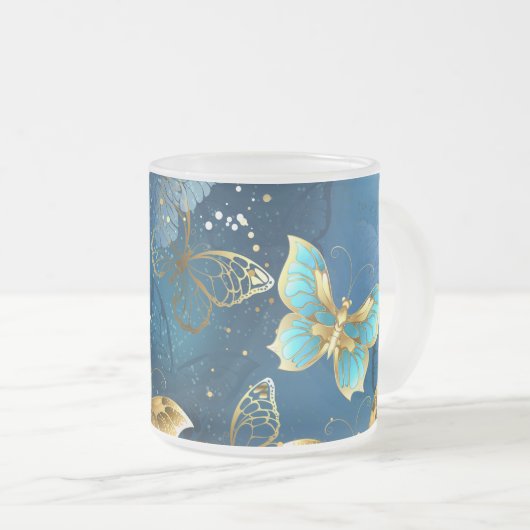 Goudvlinder Matglas Koffiemok (Voorkant rechts)