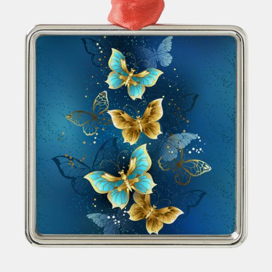 Goudvlinder Metalen Ornament (Voorkant)