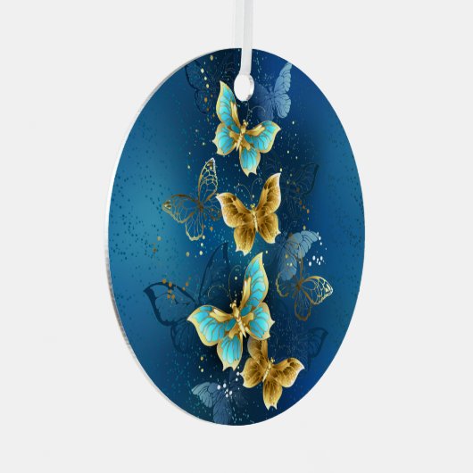 Goudvlinder Metalen Ornament (Voorkant Rechts)