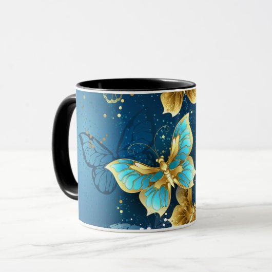 Goudvlinder Mok (Voorkant links)