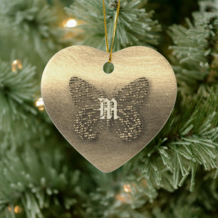 goudvlinder Monogram Ornament toevoegen