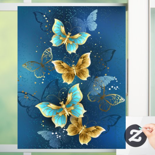 Goudvlinder Raamsticker (Huis)