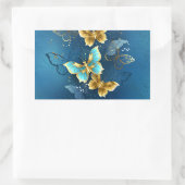 Goudvlinder Rechthoekige Sticker (Tas)