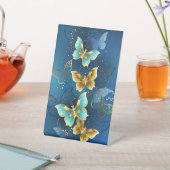 Goudvlinder Reclamebord Met Voetstuk (Insitu)