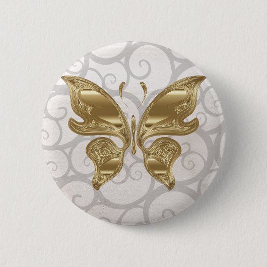 Goudvlinder Ronde Button 5,7 Cm (Voorkant)