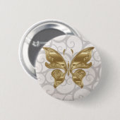 Goudvlinder Ronde Button 5,7 Cm (Voorkant /achterkant)