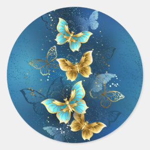 Goudvlinder Ronde Sticker