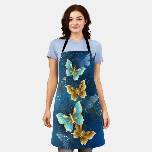 Goudvlinder Schort (Gedragen)