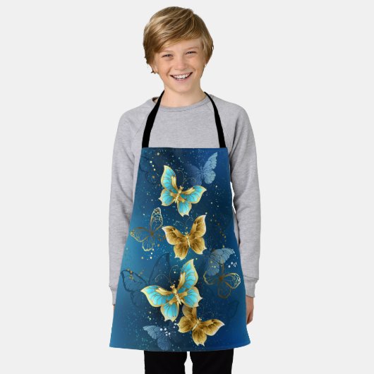 Goudvlinder Schort (Gedragen)