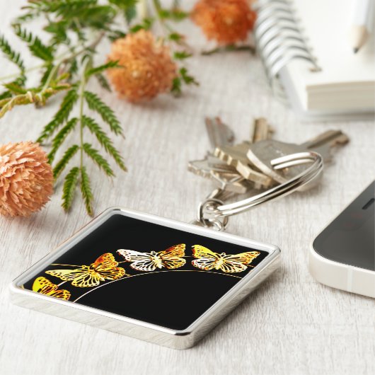 Goudvlinder Sleutelhanger (Zijkant)