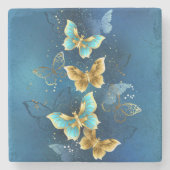 Goudvlinder Stenen Onderzetter (Voorkant)