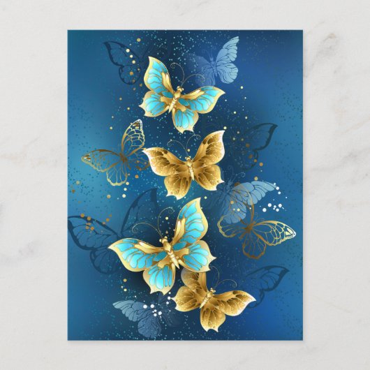 Goudvlinder Uitnodiging Briefkaart (Voorkant)