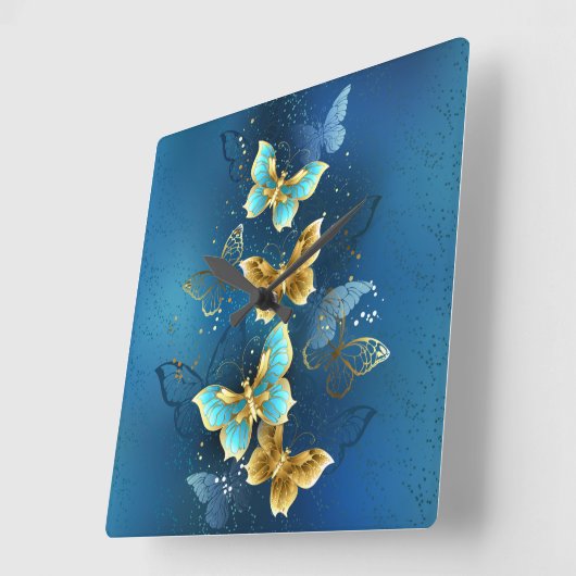 Goudvlinder Vierkante Klok (Hoek)