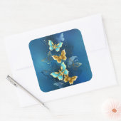 Goudvlinder Vierkante Sticker (Envelop)