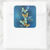 Goudvlinder Vierkante Sticker (Tas)