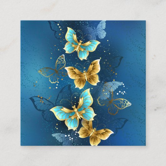 Goudvlinder Vierkante Visitekaartje (Voorkant)
