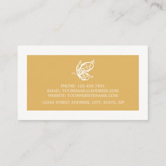 goudvlinder visitekaartje (Achterkant)