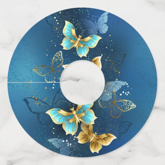 Goudvlinder Wijnglaslabel (Voorkant)