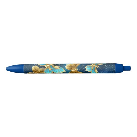 Goudvlinder Zwarte Inkt Pen (Voorkant)