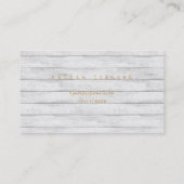 Goudvlinderbloemige witte houten riemen Vip Visitekaartje (Achterkant)