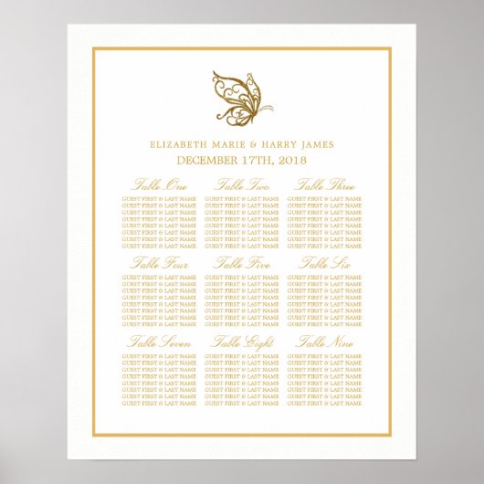  goudvlinderzeekaart poster (Voorkant)