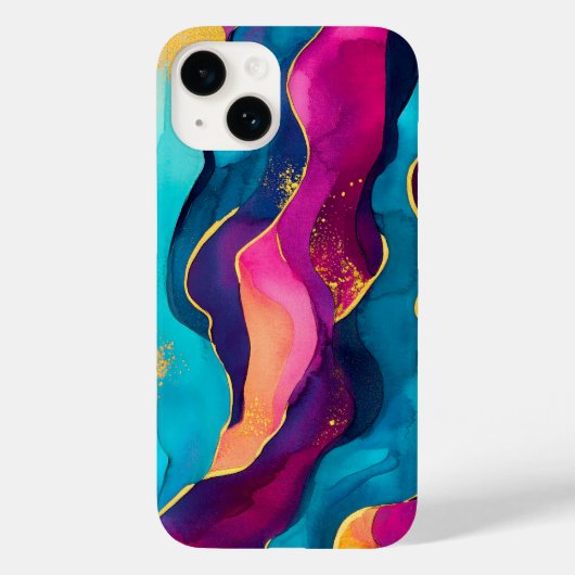 Goudvlokkig patroon Case-Mate iPhone case (Achterkant)