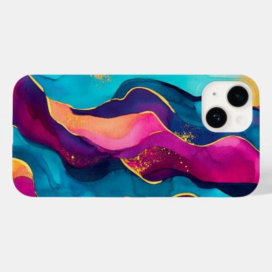 goudvlokpatroon Case-Mate iPhone case (Achterkant (horizontaal))