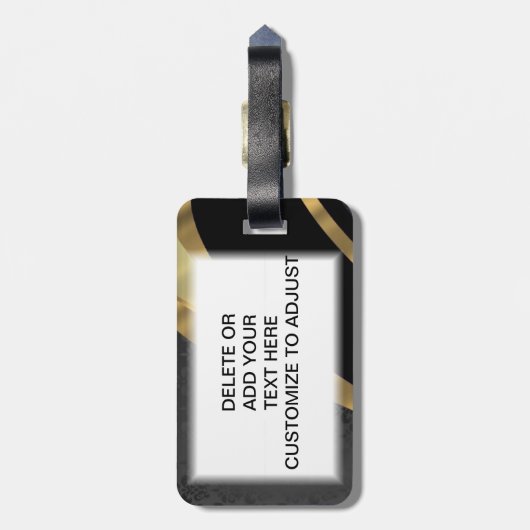 Goudvlooien in zwart bagagelabel (Achterkant verticaal)