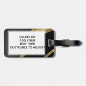 Goudvlooien in zwart bagagelabel (Achterkant horizontaal)