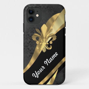 Goudvlooien in zwart Case-Mate iPhone case