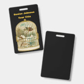 Goudvogel met wintercabine, zwart badge (Voor- en achterkant)