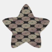 Goudvogel op zwart ster sticker (Voorkant)