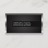 goudvoorraad-Logo | zwarte dakpannen | Zilver meta Visitekaartje (Achterkant)