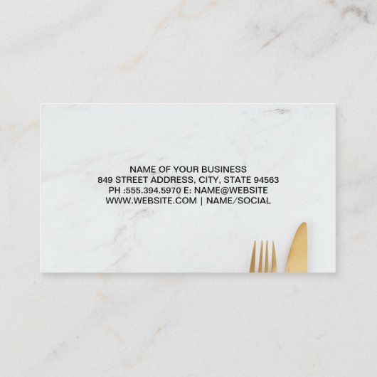 goudvorkmes visitekaartje (Achterkant)