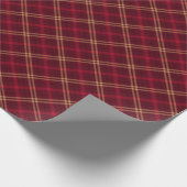 goudvormig patroon van rode wijn cadeaupapier (Hoek)