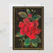  goudvormige Waterverf Red Rose Bedankkaart (Voorkant)