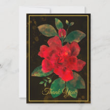 goudvormige Waterverf Red Rose