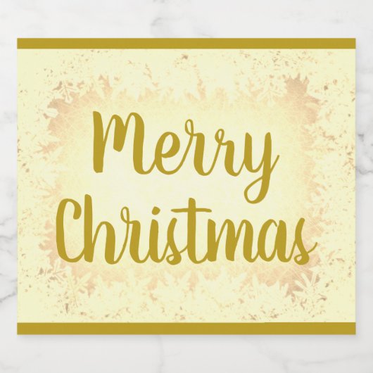 Goudvorst Kerst Sparkling Wijnetiket (Enkel label)