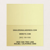 goudvoud visitekaartje (Binnenkant ongevouwen)