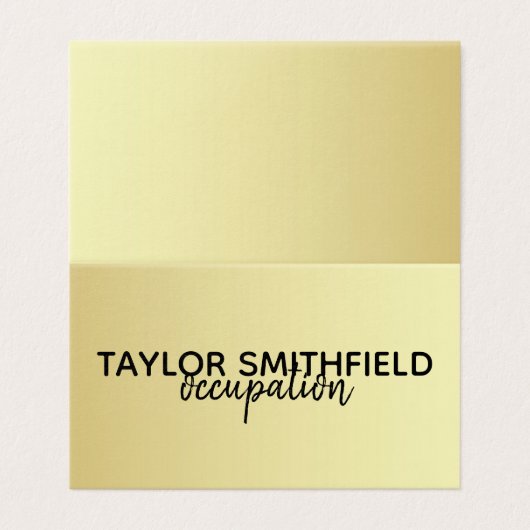 goudvoud visitekaartje (Buitenkant ongevouwen)