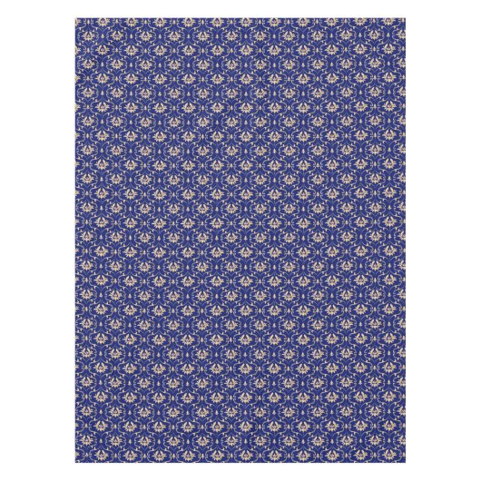  goudvraag op Royal Blue Tafelkleed (Voorkant)