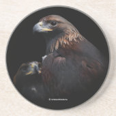 Goudwalsen van de Prey Zandsteen Onderzetter (Voorkant)