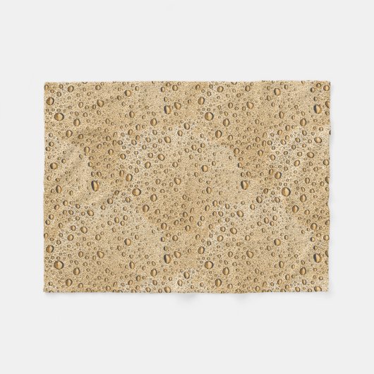 Goudwaterdruppels Fleece Deken (Voorkant (Horizontaal))